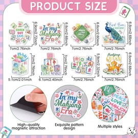 Xuhal 20 Pcs Mahjong Mini Mahjong Fridge Magnet Funny Mah Jong Refrigerator Magnet Sticker for Mah Jong Decor Home Kitchen Birthday Party Favor Gifts