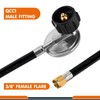 Homzenify 12FT Universal QCC1 Low Pressure Propane Hose with Regulator