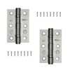 Door Hinges 3 inch Satin Chrome Ball Bearing Butt Hinges