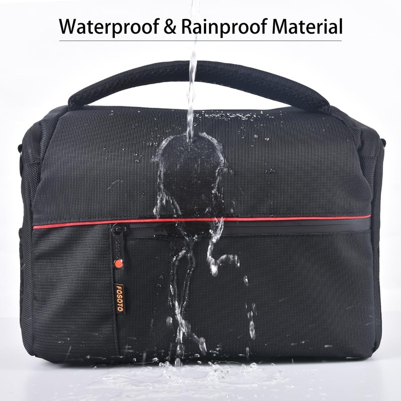 FOSOTO DSLR Camera Case Shoulder Bag for Digital Camera Large