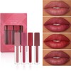 Labiales Líquidos Perlado 4 Piezas – Brillo Waterproof para Todo