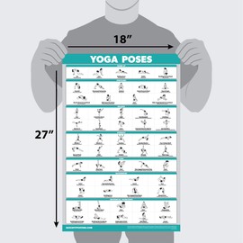 Palace Learning 2 Pack: Yoga Poses Laminated Poster + Dumbbell Exercise Playing Cards