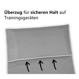 PEAQUE Microfibre Fitness Towel with Structure - Envelope for Non-Slip Hold - Quick-Drying - Sports Towel for Gym (Grey, 120 x 50 cm, Pack of 2)