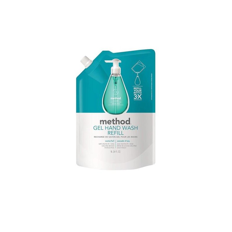Method 메소드 젤 워터폴, 34온스 핸드 리필, 6팩 비누 Method
