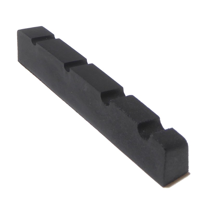 Black Left handed Bass guitar graphite top nut four string