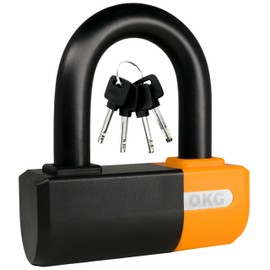 OKG Heavy Duty Small U Lock – 18mm Anti-Cut Manganese Alloy Steel U-Shackle | Dual-Deadbolt Anti Theft Motorcycle Lock for eBike/ATV/Trailer | Drill-Proof & Weatherproof (4 Keys, No Security Chain)