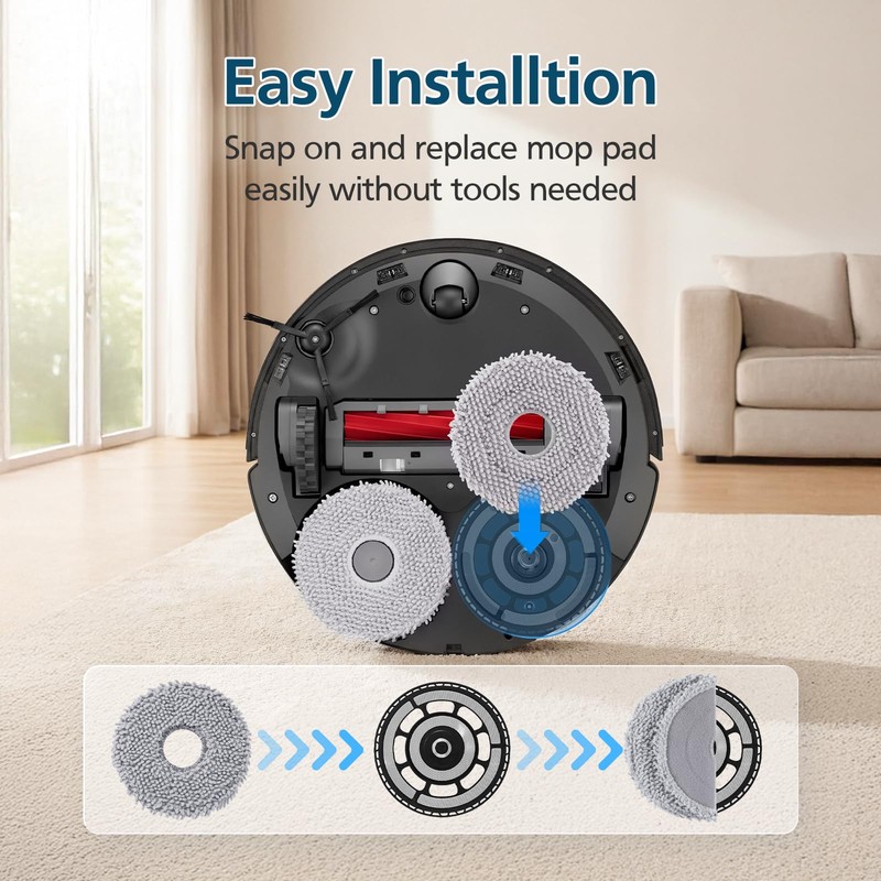 10 Pack Mop Pads for Roborock Qrevo S5V, QV 35A