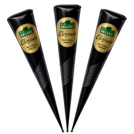 100% Natural Ready to Use Henna Paste Hair Color Hair Dye Cones (Chestnut Brown, Pack of 3)