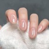 BHIDENAW False Nail Tips, Short, 24 Pieces, Popular, Japanese Style,