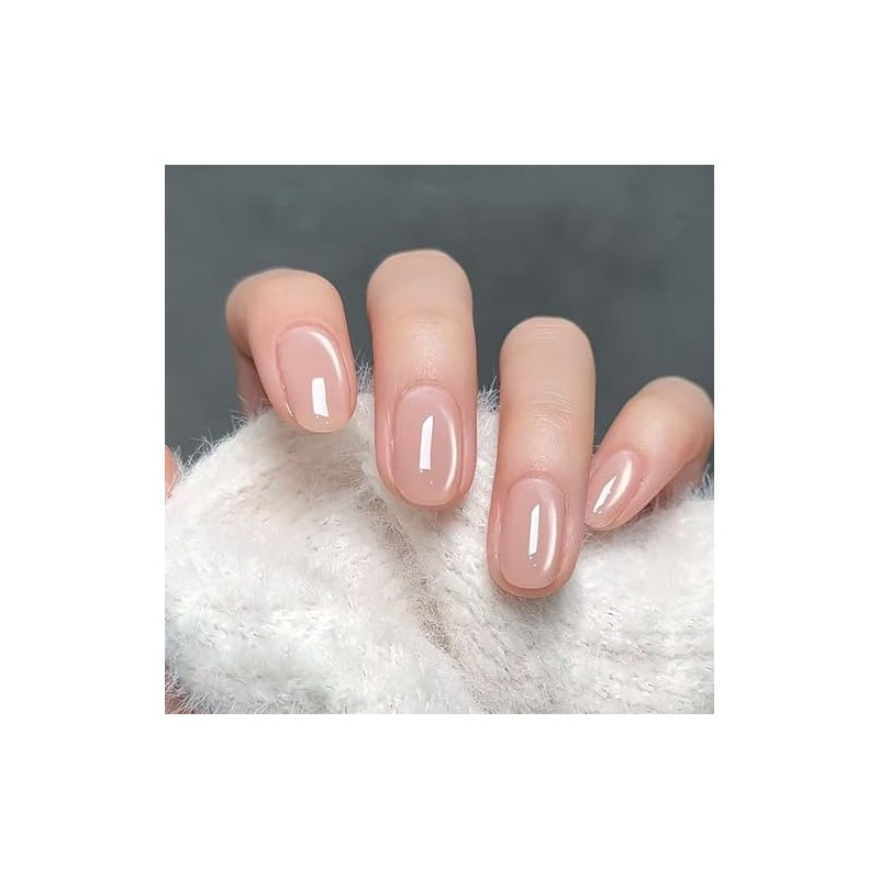 BHIDENAW False Nail Tips, Short, 24 Pieces, Popular, Japanese Style,