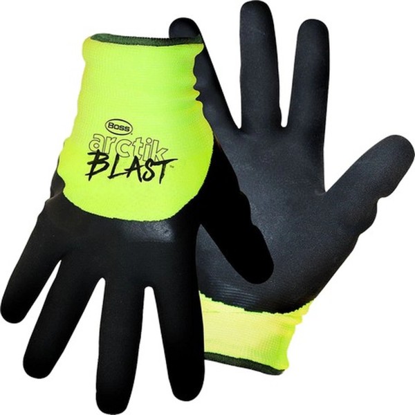 FixtureDisplays Boss B31282-XL XL High-Vis Polyester Knit Work Glove w/Latex
