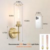Gold Bathroom Wall Sconces Set of 2, Modern Wall Sconces