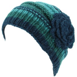 Loude LEPHANT Women's Knitted Hat * One Size - blue-green