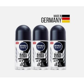 Nivea Men 3 x  Nivea for Men Invisible for Black & White 48 Hours Deodorant Roll on 50 Ml