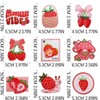 20Pcs Strawberry Iron on Patches Applique Cute Fruit Decorative Embroidered