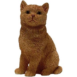 Sandicast Small Size Ginger Tabby American Shorthair Cat Sculpture