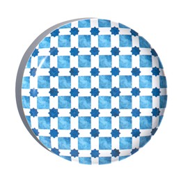 Abode Homewares Palazzo Geo Tile Melamine Salad Plates, Set of 6, 8.5"