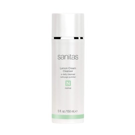 Sanitas Skincare Lemon Cream Cleanser, Enriching Cleanser, Vitamin C, Vitamin E, Jojoba Oil, 5 Ounces