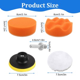 iewrtcin 22 Pieces Polishing Pads Kit,80 mm Polishing Pads, Drill Polishing Pads Car Polishing Pads for Auto Car Polishing, Sanding, Waxing