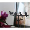 Kikkerland Bird Jewellery Stand, Metal, Black, 13.3 x 10.2 x