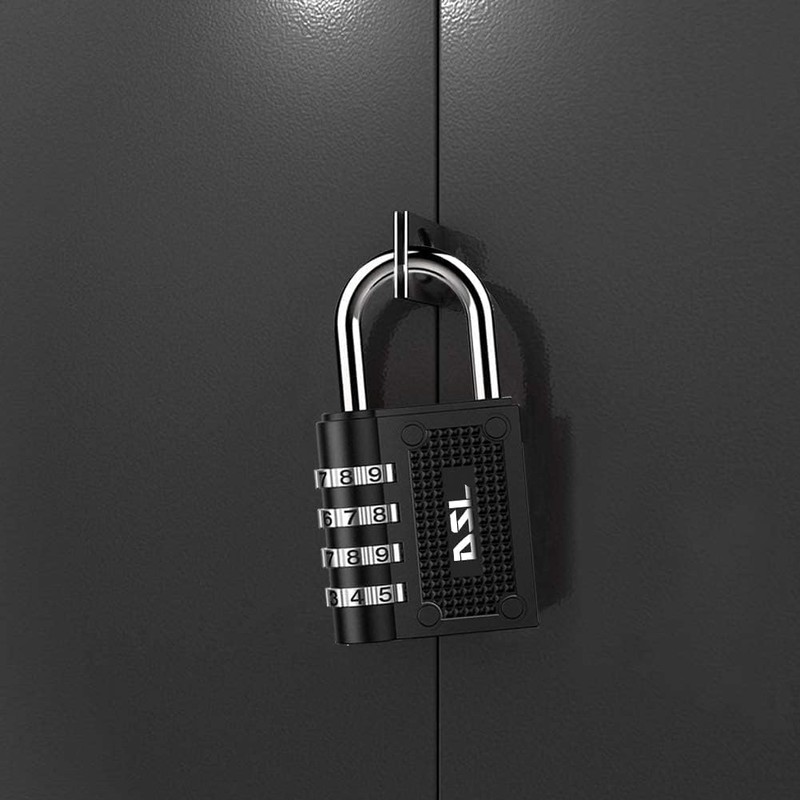 Combination Padlocks, DSL Pack of 2 Padlock with Code (4