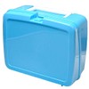 Sky Blue Plastic Lunchbox with White Handle