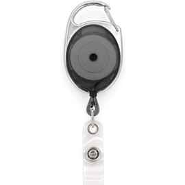 | 4 Piece ID Badge Set Black| Set Includes Metal Lobster Clip Lanyard, Retractable Badge Reel, & Badge Pocket & ID Card Badge Holder, 8 Colours PCL Media ltd