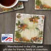 Thirstystone Farmhouse Pumpkin Stack Single Tumbled Tile Coaster Manufactured in