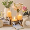 Baquler 3 Pcs Beach Starfish Plastic Flameless LED Battery Candle