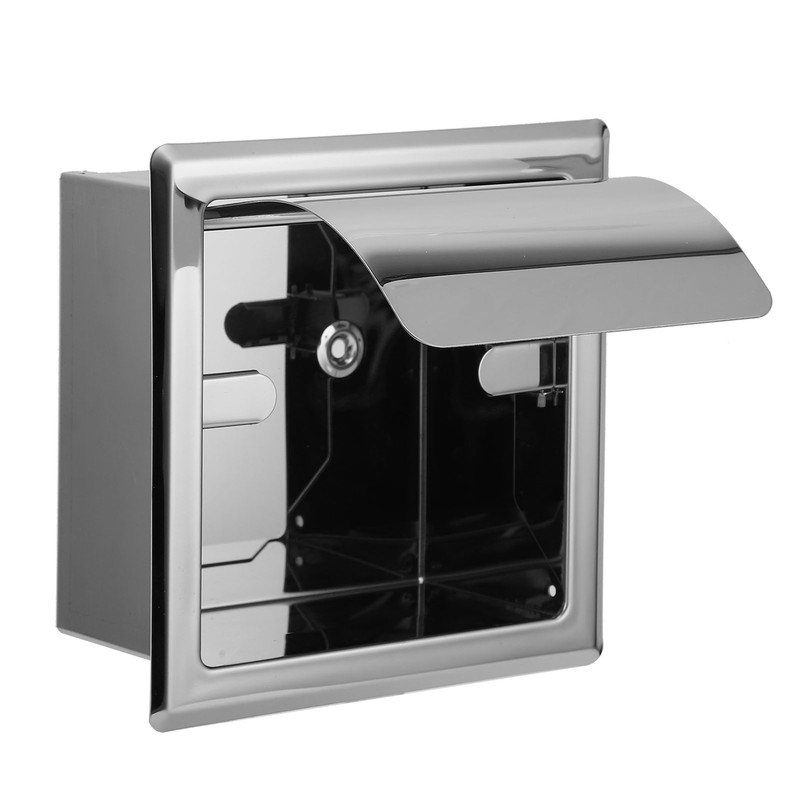Mirror Surface Toilet Paper Holder Stainless Steel Paper Towel Rack