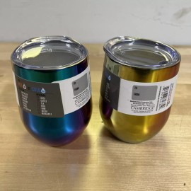 Cambridge (2 PACK) Cambridge Titanium Rainbow Stainless Steel Wine Tumbler 11 Oz Each