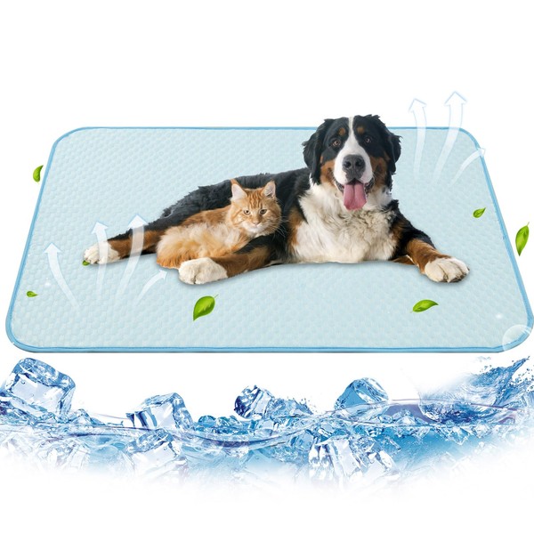 PUPTECK Upgraded Dog Cooling Mat Ice Silk Self Cool Pad
