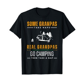 campers' catnap: grandpas' humorous outdoor snooze tee T-Shirt
