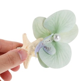 ToyMYTOY Hair Pin Summer Sea Resort Hair Accessories Set of 4 Phalaenopsis Starfish Photogenic Side Clip Bangs Clip Present Cute Blue Pink Summer Fireworks