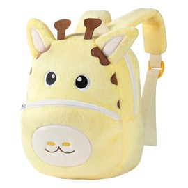 HAHASHOW Kids Backpack from 1 Year - Cute 3D Animal Backpack for Toddlers (2-4 Years), Lightweight Nursery Backpack with Soft Plush, Mini Nursery Bag for Boys and Girls, giraffe