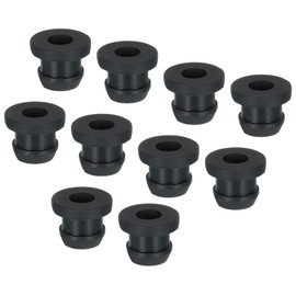 QUARKZMAN Pack of 30 Snap Rubber Grommet Plug Mount Diameter 7.5 mm ID 5 mm Seal Anti-Scratch for Electrical Box Cable Pipe Black