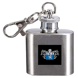 Inglis Family Crest Surname Coat of Arms 1oz Hip Flask Kerying Engraved