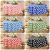 Essifunia Waterproof Checkered Tablecloth Runner Fabric - Rectangle 12x108 Inch
