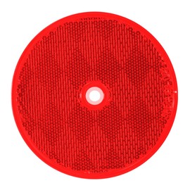 GG Grand General 80824 Round Red 3-1/4” Reflector with Center Mounting Hole for Trucks, Towing, Trailers, RVs and Buses, 1 Pack