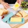 Bamboo Butter Dish with Lid and Knife,Small Butter Keeper for