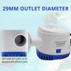 HUIXHAO 1100GPH 12V Auto Bilge Pump, Marine Automatic Bilge Pump