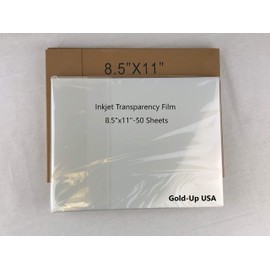 Película transparente impermeable de inyección de tinta de 8.5 x 11 pulgadas para serigrafía (50 hojas)