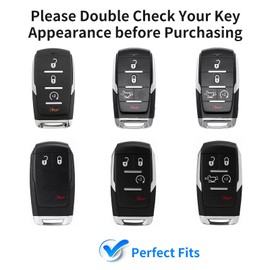 Real Carbon Fiber Key Fob Protector Keychain Compatible with Ram 1500 2500 3500,Key Shell Cover fit for Ram 1500 TRX 2500 3500 4500 Limited Rebel Bighorn Lonestar Laramie 2019-2025,Black