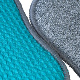 Beldray LA067593UFEU Pack of 4 Clean & Fresh Double Sided Cleaning Pads, Scratch Resistant Microfiber Scouring Pads, Washing Up Sponge, Treated with Antibacterial Protection, Streak Free