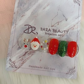 ⭐Next day deliveryChristmas Santa & Rudolph Lisnail / ⭐다음날 발송크리스마스 산타&루돌프 리스네일