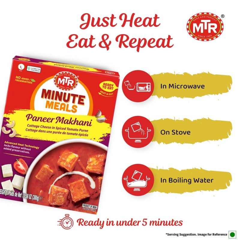 MTR Minute Meals Ready To Eat - Paneer Makhani 300g