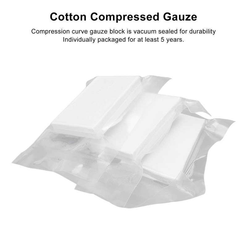 Dilwe Compression Curve Gauze Block, Pack of 3 White Compressed