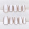 COLORBIRD Short Nail Tips, 24 Pieces, Magnet Nails, Beige, Nail,