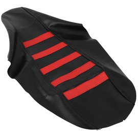 USTPO Ribbed Dirt Bike Seat Cover Gripper Soft for CRF 110 125F CRF110F CRF125F 2023 2024 2025 Pit Bike Non-Slip Surface Protector Red