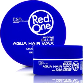 RedOne Aqua Hair Wax Blue 150 ml | Ultra Hold | Bubblegum Scent | Hair Gel Wax for Men & Women | Long Lasting Shine & Maximum Control | Non-Sticky | Professional Hair Styling Product